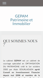 Mobile Screenshot of gepam-patrimoine-immobilier.com
