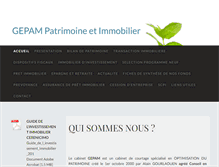 Tablet Screenshot of gepam-patrimoine-immobilier.com